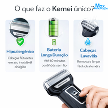 Carregar imagem no visualizador da galeria, Máquina De Barbear 3 Em 1 Barbeador Elétrico Shaver Aparador De Pelos Do Nariz E Orelhas Recarregável Usb Cor Preto E Azul
