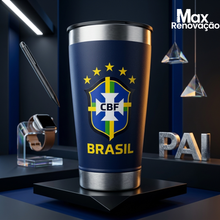 Carregar imagem no visualizador da galeria, Copo Térmico Brasil Azul Marinho 473ml Max Renovação
