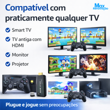 Carregar imagem no visualizador da galeria, Game Stick 4K Retrô 2 Controles s/ Fio e 10 mil Jogos
