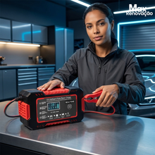 Carregar imagem no visualizador da galeria, Carregador de Bateria 12V 6A Inteligente Bivolt com LCD
