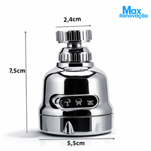 Carregar imagem no visualizador da galeria, Bico Torneira 360° 3 Jatos Economia Água - Max Renovação
