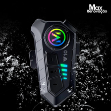 Carregar imagem no visualizador da galeria, Intercomunicador Bluetooth V10 para Capacete – Som Hi-Fi, Redução de Ruído e LED RGB
