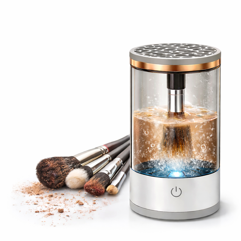 Lavador Automático de Pincéis de Maquiagem USB | Limpeza Rápida e Higiênica