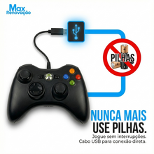 Carregar imagem no visualizador da galeria, Controle Gamer Joystick Compatível Xbox 360 E Pc Notebook Com Fio Usb Plug Play Zero Delay Vibração
