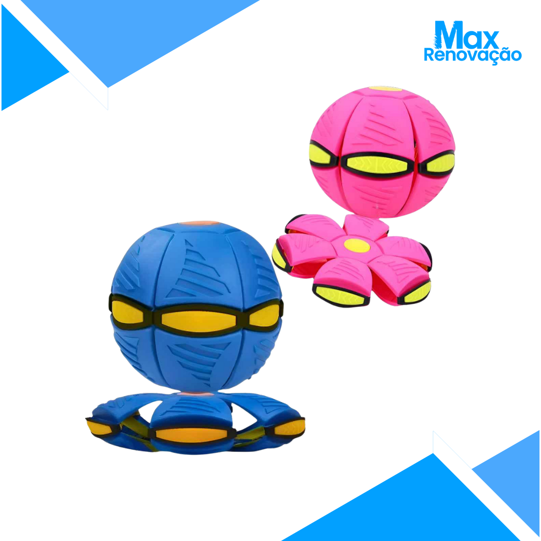 BOLA MAGICA 2 EM 1: VIRA DISCO VOADOR COM LED! DIVERSÃO TOTAL