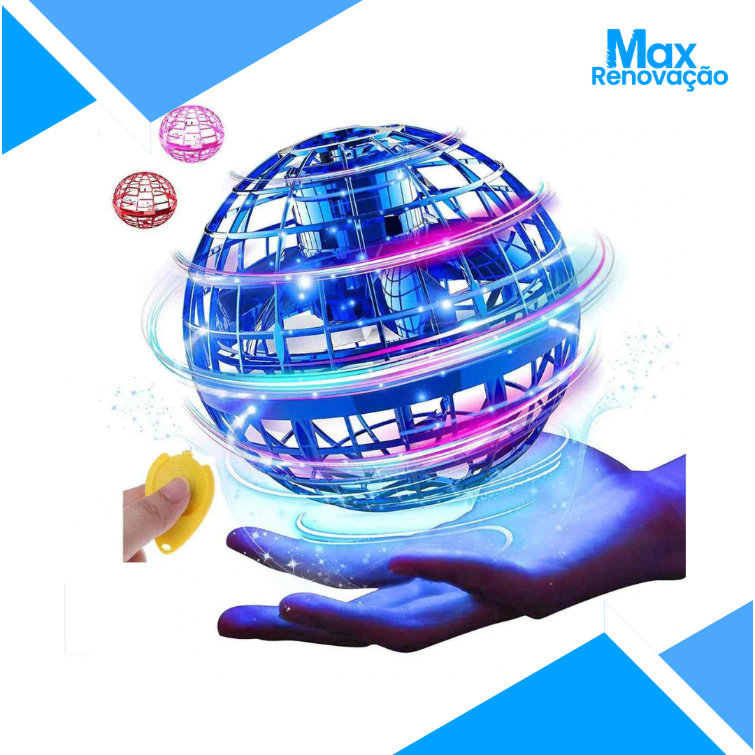 BOLA VOADORA SPINNER COM LED — O BRINQUEDO QUE FLUTUA!