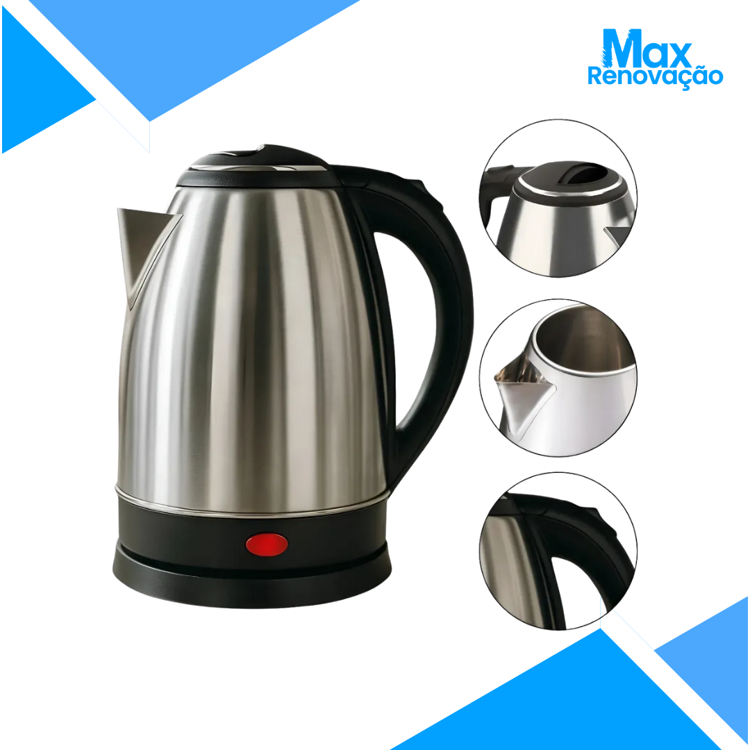Chaleira Eletrica 1,8 Litros em Inox com Trava de Segurança e Desligamento Automático 127v