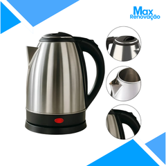 Chaleira Eletrica 1,8 Litros em Inox com Trava de Segurança e Desligamento Automático 127v