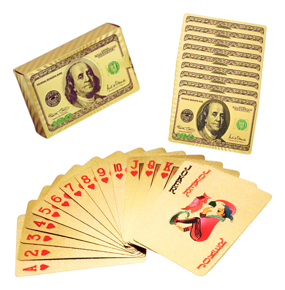 Baralho Dóllar a Prova D´Água Dourado