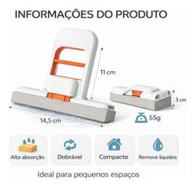 Carregar imagem no visualizador da galeria, Mini Mop Absorvente Portátil Para Pia E Bancada Rodo Espon
