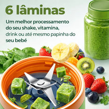 Carregar imagem no visualizador da galeria, Mini Liquidificador Portatil Mixer Shakeira 400ml 2 Copos
