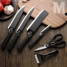 Carregar imagem no visualizador da galeria, Kit Profissional de Facas 6 Peças + Tábua Descongela Rápido
