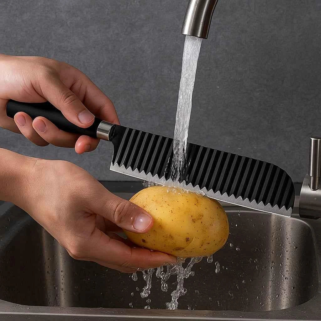 Jogo de Facas Inox Preto 6 Peças para Churrasco - Corte Preciso e Elegante