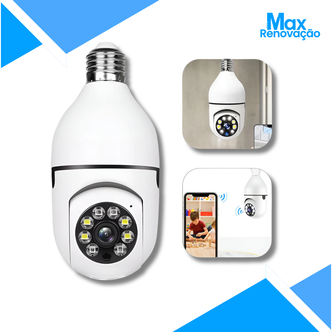 Camera de Segurança IP Wi-Fi 360° com Visão Noturna FullHD - Bivolt